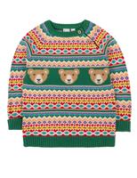 Pure Cotton Fair Isle Knitted Jumper (0-10 Yrs)