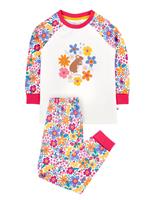 Pure Cotton Floral Mouse Applique Pyjamas (2-10 Yrs)