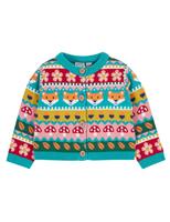 Pure Cotton Knitted Fair Isle Cardigan (0-5 Yrs)