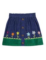 Pure Cotton Cord Embroidered Skirt (2-12 Yrs)