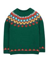 Pure Cotton Fair Isle Knitted Jumper (2-12 Yrs)