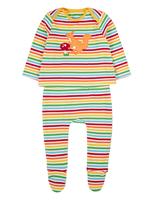 Pure Cotton Striped Squirrel Sleepsuit (0-18 Mths)