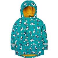 Frugi Panda Fleece Lined Hooded Raincoat (1-10 Yrs) Blue