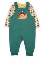 2pc Snail & Striped Dungaree Outfit (0-4 Yrs)