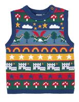 Pure Cotton Patterned Knitted Vest (0-5 Yrs)