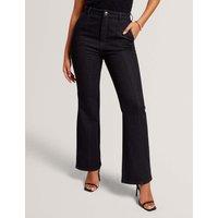 Ted Baker High Waisted Pintuck Flared Jeans Blue Denim
