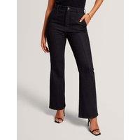 Ted Baker High Waisted Pintuck Flared Jeans Blue Denim