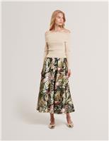 Printed Midi Skirt