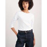 Seasalt Cornwall Cotton Rich Slash Neck Top White