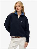 Pure Cotton Collared Oversized Rugby Shirt