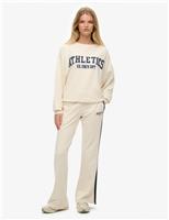 Pure Cotton Side Stripe Flared Joggers