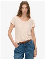 Cotton Rich Scoop Neck T-Shirt