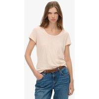 Superdry & Co Cotton Rich Scoop Neck T-Shirt Pink