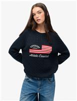 Pure Cotton Cable Knit Relaxed Jumper