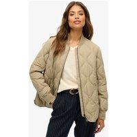 Superdry & Co Baseball Collar Relaxed Quilted Jacket Beige