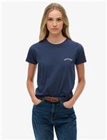 Superdry & Co Pure Cotton Embroidered Logo T-Shirt White