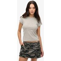Superdry & Co Pure Cotton Cap Sleeve T-Shirt Grey