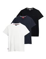 Superdry & Co 3 Pack Pure Cotton T-Shirts Black