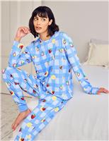Print Crew Neck Pyjama Set