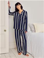 Cotton Rich Striped Pyjama Set