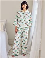 Cotton Rich Printed Leopard Pyjama Set