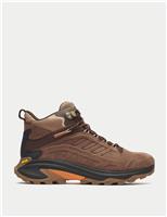 Merrell Moab Speed 2 Leather Walking Boots Brown Mix