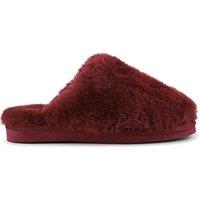 Jones Bootmaker Faux Fur Slippers Burgundy