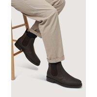 Jones Bootmaker Wide Fit Slip-on Leather Boots Dark Brown