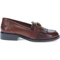 Jones Bootmaker Leather Block Heel Loafers Brown