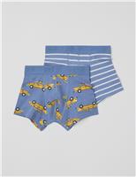 2pk Cotton Rich Printed Trunks (1-10 Yrs)