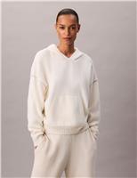 Calvin Klein Plush Terry Lounge Hoodie Ivory
