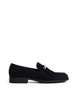 Suede Chain Detail Loafers
