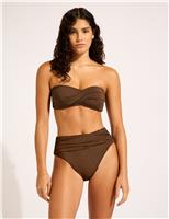 Collective Wired Twist Front Bandeau Bikini Top