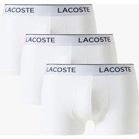 Lacoste 3 Pack Cotton Rich Trunks White