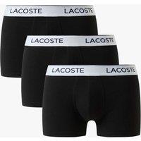 Lacoste 3 Pack Cotton Rich Trunks Black
