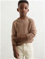 Wool Rich Knitted Seam Detail Jumper (3-14 Yrs)