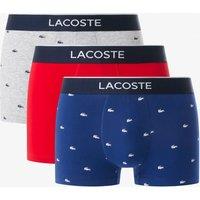 Lacoste 3 Pack Cotton Rich Crocodile Trunks Multi