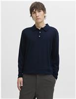 Pure Merino Wool Knitted Polo Shirt