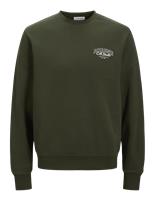 Cotton Blend Crew Neck Sweatshirt