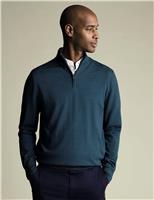 Pure Wool Half Zip Jumper