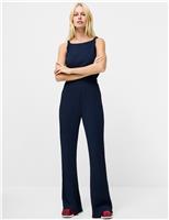 Jersey Textured Flared Trousers