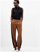 Twill Contrast Elasticated Waist Trousers