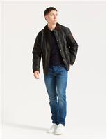 Cotton Rich Checked Wax Utility Jacket