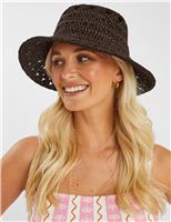 Straw Crochet Bucket Hat