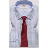 Hawes & Curtis Slim Fit Non Iron Pure Cotton Check Shirt Blue Mix