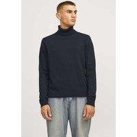 JACK & JONES Pure Cotton Roll Neck Jumper Navy