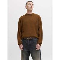 JACK & JONES Cotton Blend Jumper Brown