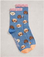 Cotton Rich Novelty Ankle High Socks