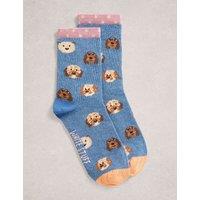 Cotton Rich Novelty Ankle High Socks