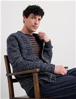 Lambswool Rich Textured V-Neck Cardigan